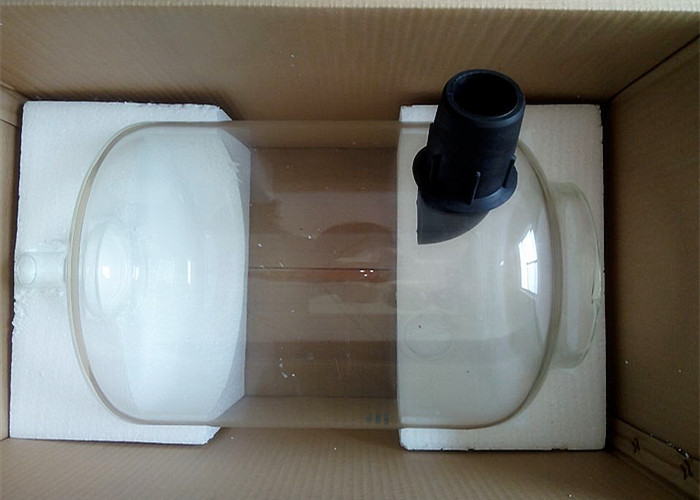 Ricevitore di vetro del latte di singola igiene della scala da 32 litri con il gomito di gomma di 63mm